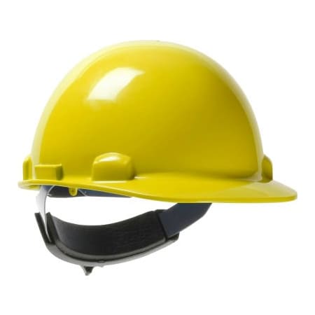 Pip Dynamic Dom Cap Style Dome Hard Hat HDPE Shell, 6-Pt Suspension, Rachet Adjustment, Yellow 280-HP341SR-02
